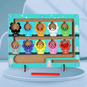 HOYE-tablero de conteo magnético de Color y número para niños, laberinto de juegos a juego, actividades para niños pequeños