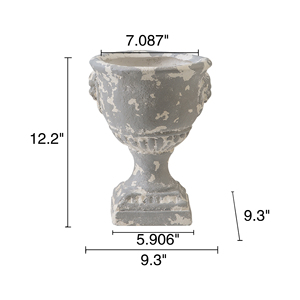 Factory Direct Home <strong>Garden</strong> Decoration Retro Old Roman Sculpture Mgo <strong>Stone</strong> Carve Flower <strong>Pot</strong> Rustic Concrete Chalice Urn Planter - Product Image 3
