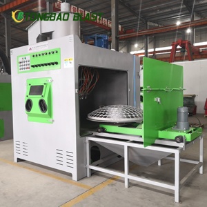 CE Certified Sandblasting Machine with Turntable and Cart Large Sand <strong>Blasting</strong> Chamber for <strong>Big</strong> Parts High Efficiency Sandblaster - Product Image 5