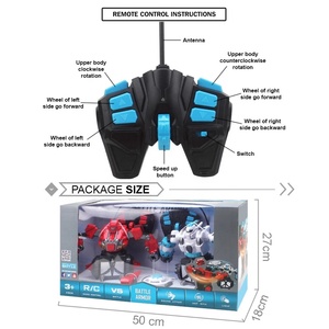 Juguetes de control remoto de radio para niños, robot de combate de rotación de 360 grados, juguete interactivo de fiesta, robot de combate de boxeo - Product Image 6