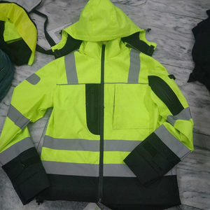 工厂制造冬季防水保暖高可见反光安全服道路交通安全警告反光夹克 - Product Image 4