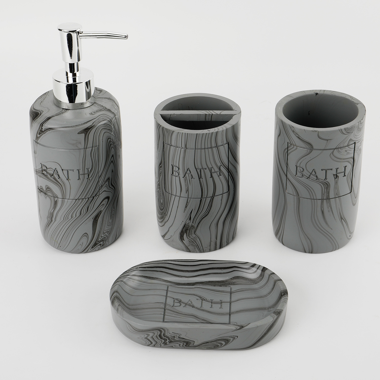 2012 bath wood grain 4-piece set