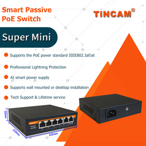 TINCAM süper Mini 6 Port POE anahtarı 48V 100 metre 4 RJ45 POE 10/100M + 2 RJ45 CCTV 10/100M CCTV için küçük boyutlu PoE anahtarları - Product Image 6