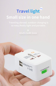 Wonplug All-in-one ตัวแปลงอะแดปเตอร์อเนกประสงค์2 USB เต้าเสียบบ้านสำหรับ US UK AU EU แนวคิดผลิตภัณฑ์ใหม่สำหรับแล็ปท็อปที่ใช้พอร์ต DC - Product Image 3