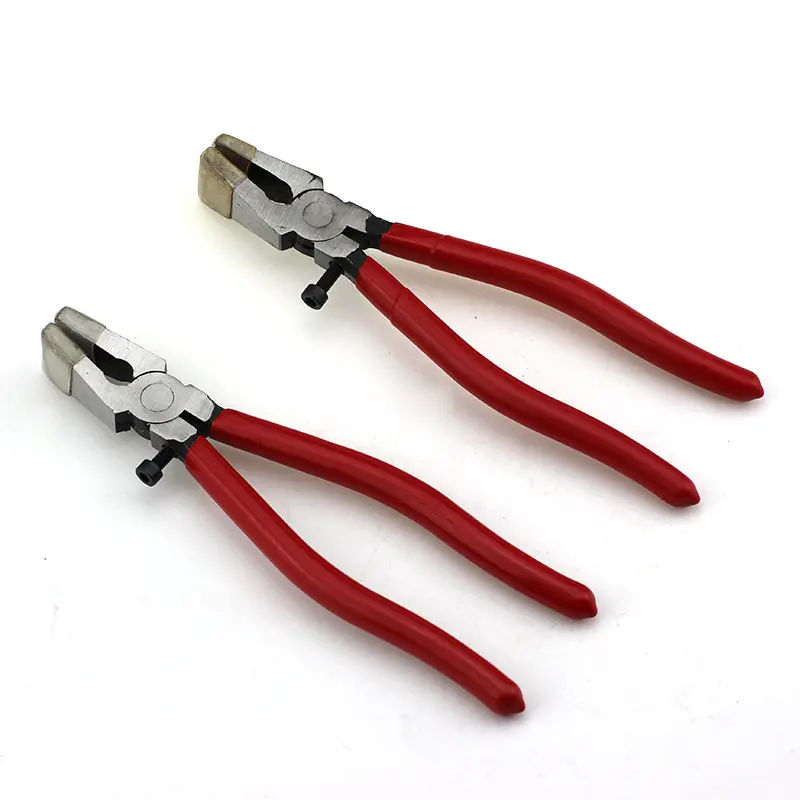 8inch Premium curved jaw Glass Running Breaking Pliers for Stained Glass, Mosaics and Fusing Work