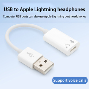 Adecuado para computadora de escritorio portátil MacBook USB a cable de conversión de auriculares de llamada de control de cable de 8 pines - Product Image 2
