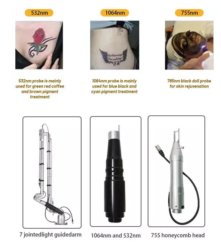 532nm 755nm 1064nm pigment removal