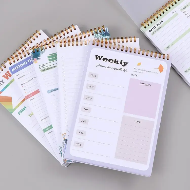 2024 nuevo cuaderno planificador de diseño cuaderno de cuero suave de alta calidad para oficina negocios papelería creativa