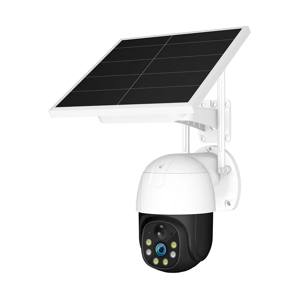Telecamera solare Smart di sicurezza 4G CCTV di rete Ptz Ip Camera per la sicurezza esterna 4G macchina fotografica ad energia solare antivento e impermeabile