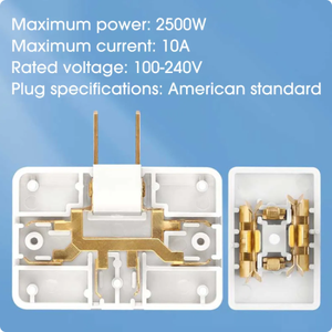 Convertidor de enchufe giratorio de 180 grados para EE. UU., enchufe de extensión 3 en 1 para EE. UU., enchufe múltiple, Mini enchufe adaptador de salida inalámbrico Delgado - Product Image 6