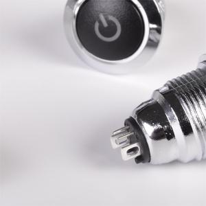 Knopfsc halter 3A Edelstahl verriegelung und momentaner wasserdichter Druckknopf schalter mit Licht - Product Image 2