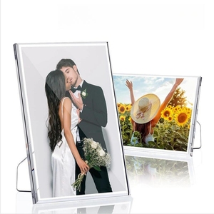 5x7 inç akrilik şeffaf fotoğraf resim çerçevesi mıknatıslar ile masa üstü ekran için Stand ile net resim çerçeveleri - Product Image 4