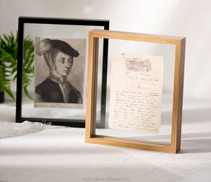 Double Glass Photo <strong>Frame</strong> Wooden <strong>Frame</strong> for Wall Mount or Tabletop Displays for 4x6, 5x7, <strong>6x8</strong> Inch Pictures, Plane Edge <strong>Frames</strong> - Product Image 2