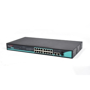 OEM ODM Rack Mount Typ Gigabit Netzwerk Switch POE 16 Port 10/100/1000Mbps und 2 SFP Slot 2 Uplink PoE Switch - Product Image 3