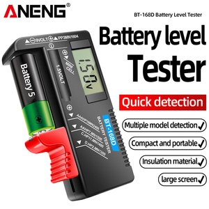 Aneng เครื่องทดสอบความจุของแบตเตอรี่ลิเธียมดิจิตอลอิเล็กทรอนิกส์แบบ BT-168D จอแสดงผล LCD เครื่องมือทดสอบอเนกประสงค์แบบปุ่ม AAA - Product Image 2