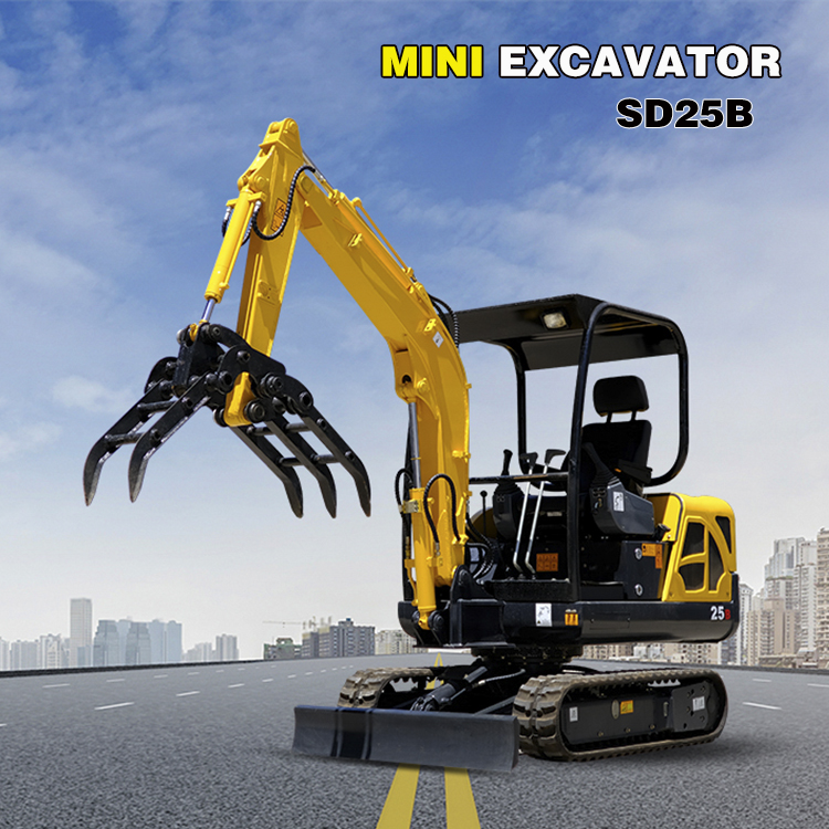 Shanding brand SD25B CE EPA witn cabin 2.5 ton Mini Crawler digger Excavator