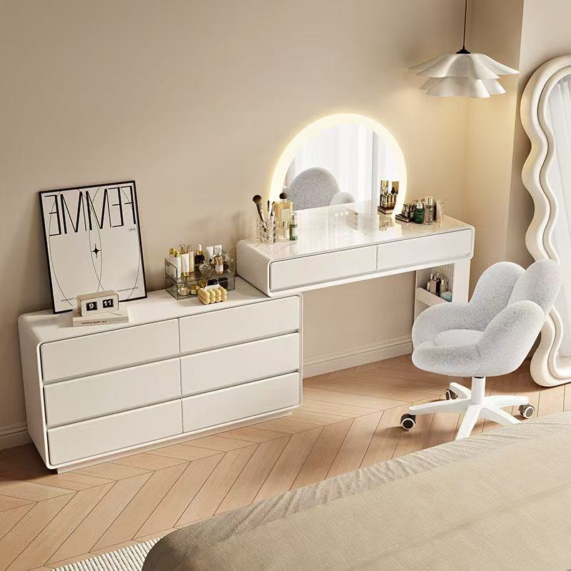 100CM table mirror, six-drawer chest, and bouquet chair
