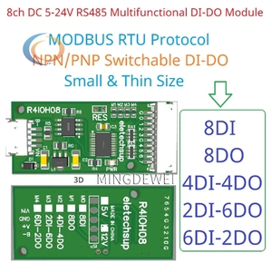 8ch DC 5-24V RS485多機能DI-DOモジュールデジタルNPN PNP入力出力Modbus RTU PLCリモートIO拡張ボード - Product Image 5