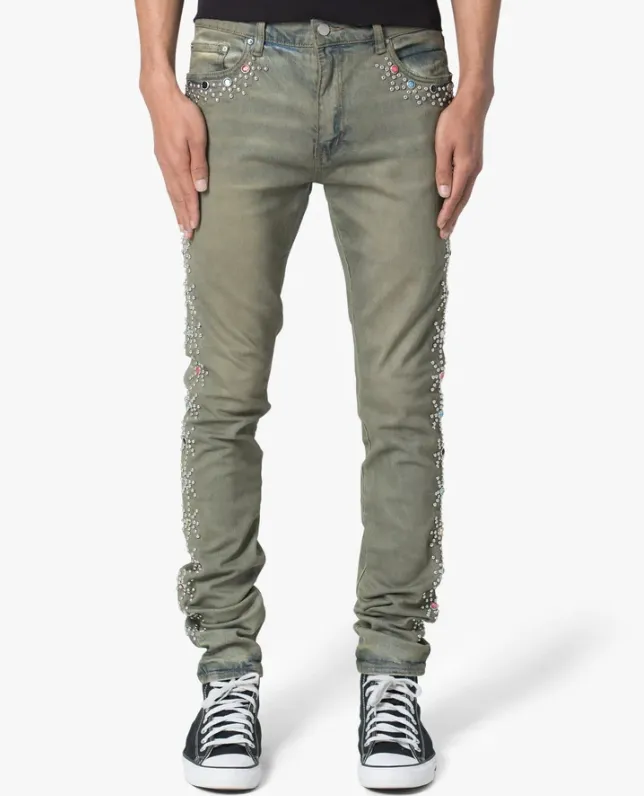 2024 yeni Unisex moda toptan sıkıntılı tasarımcı özel Jean erkek mavi pamuk pantolon Denim gözyaşları kot pantolon erkekler için