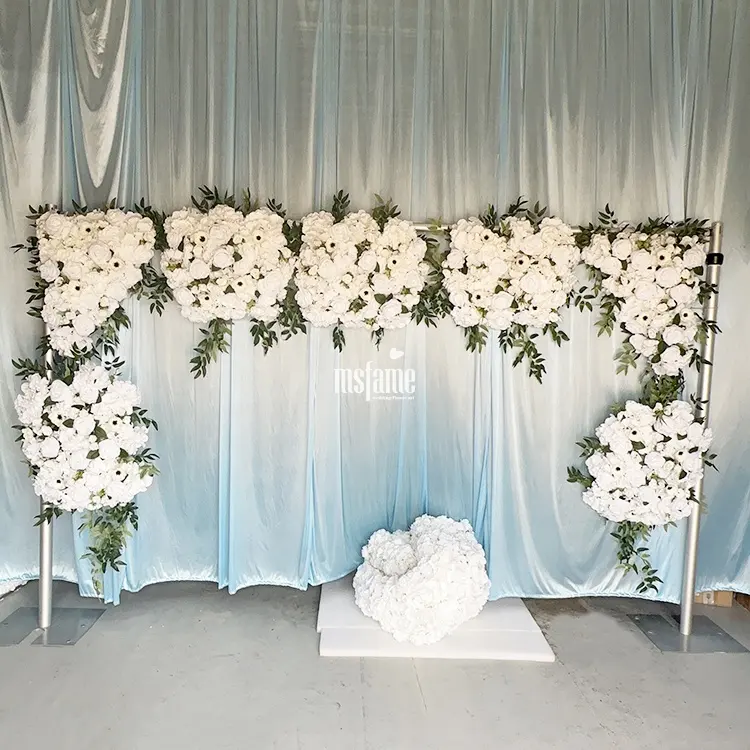 Arco foto evento brillo pared Iglesia cumpleaños flores artificiales fotografía boda telón de fondo