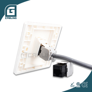 Gcroing UTP FTP Cat7 Cat8 8p8c Rj45梯形插孔Fo接线板24端口Cat6 Rj45耦合器面板防水耦合器cat 6 Utp - Product Image 1