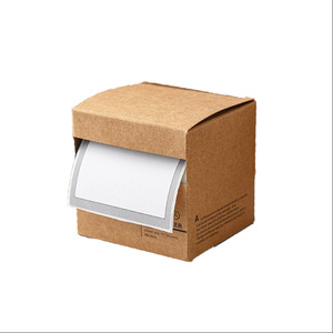 Nota adhesiva con caja de almacenamiento de papel Kraft Etiqueta extraíble personalizada Etiqueta de nombre adhesiva completa Nota Bloc de notas autoadhesivo - Product Image 2