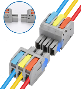 Factory Supply Quick Fast <strong>Connecting</strong> Cable Clamp 4 Ways <strong>Terminal</strong> <strong>Block</strong> Male Female Splice <strong>Spring</strong> Push Lever Wire Connector - Product Image 6