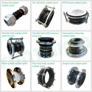 ข้อต่อข้อต่อ DN200ลูกฟูกทรงกลมคู่ PN16ยางยืดหยุ่นได้ - Product Image 4