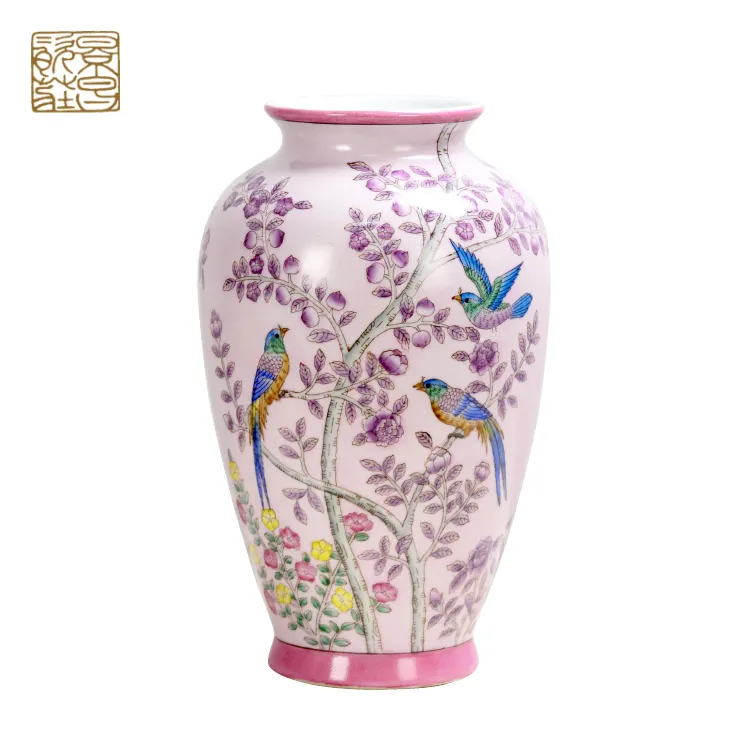 Stile cinese decorazione della casa in ceramica bianca vaso di porcellana