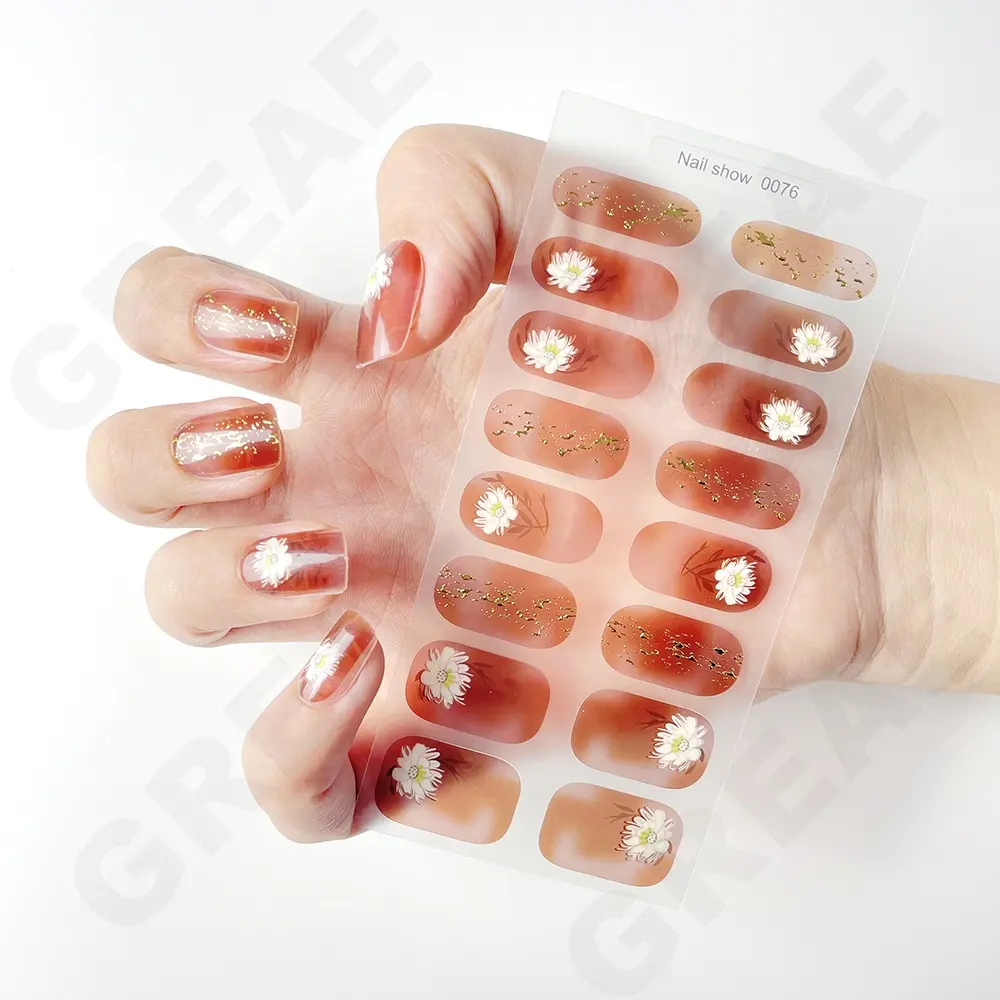 Nail Art Seal Vakuum folien beutel Nagel verpackungen Mehrfarbige japanische Design-Aufkleber