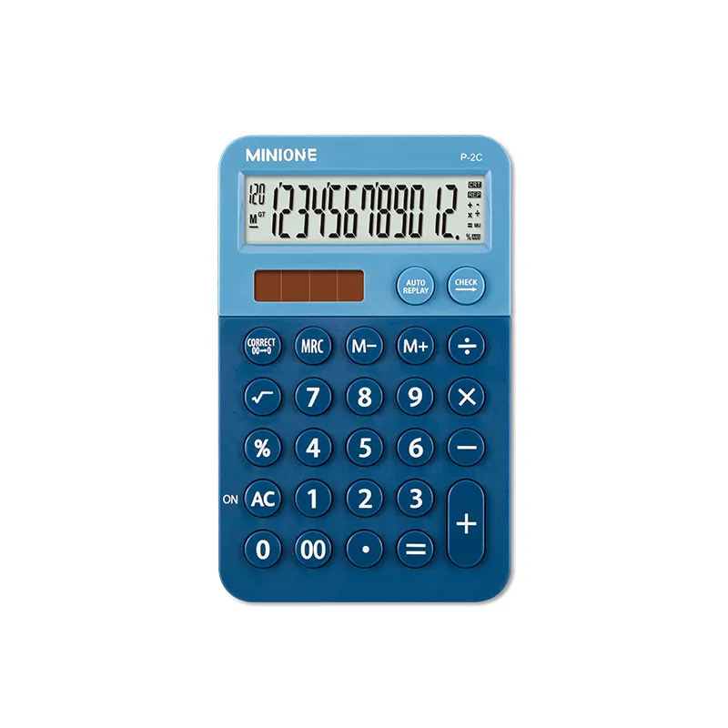 Alta qualidade P-2C preço barato mão bolso tamanho calculadora com 12 dígitos fácil de transportar presentes de Natal para crianças