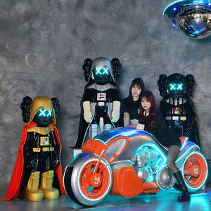 סייברפאנק darth varth כוכבי מלחמות פיברגלס פיברגלס מסבלים פסלים דובי מתכת קישוטי בית גדול