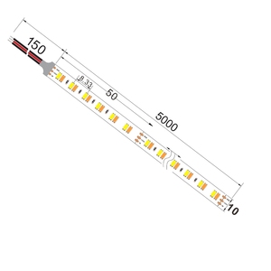 Akıllı LED fabrika yüksek kalite 24V çift hat esnek şerit ışık 5630 30LEDs 60LEDs 120LEDs USB bakır CE Rohs sertifikalı - Product Image 5