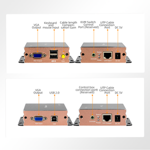 Коммутатор TESmart <span class=keywords><strong>VGA</strong></span> KVM Extender (удлинитель) 300 м, 1080P, с поддержкой EDID Pass-Through, видеопередатчик и приемник для центров управления дорожным движением - Product Image 2