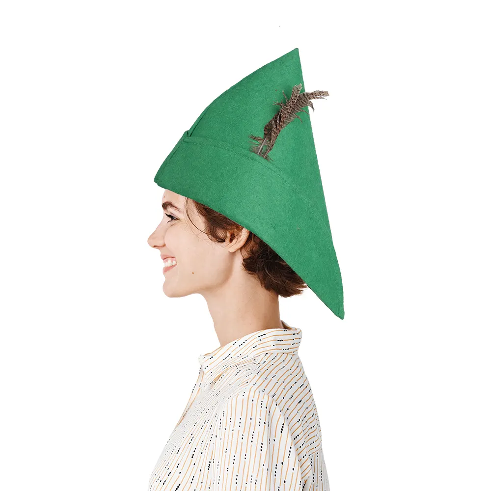 قبعة كلاسيكية بفيلا للبيع بالجملة وهي قبعة مليونيير ولها موضوع كرنفال وتستخدم كدعائم للحفلات والتقاط الصور في الهالوين كما أنها قبعات روبن هود الريشية