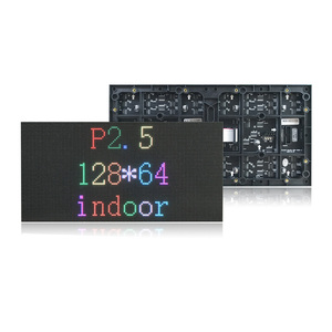 Крытый полноцветный светодиодный дисплей модуль Hd хорошая цена 128x64 Rgb светодиодная матрица P2.5 светодиодный модуль видео настенная панель - Product Image 1