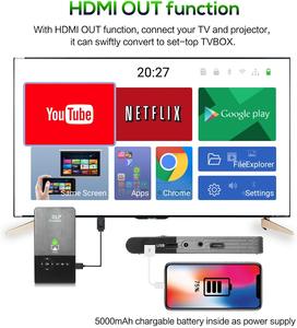 Miniproyector inteligente para cine en casa, sistema operativo C2, Android 7,1, DLP, 3D, 4K, LED RGB, 1080P, portátil - Product Image 6