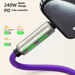 Super Fast 4-in-1 Charging USB-C Cable RGB Colour LED Data Cable for Laptop Tablet Android &amp; IOS Devices - Product Image 5