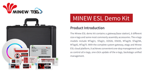 Minew Excellent BLE 5.0 ESL Demo Kit WiFi Bluetooth Gateway Cloud Web Mobile APP Digital Price Tag Eink Electronic Shelf Label - Product Image 6