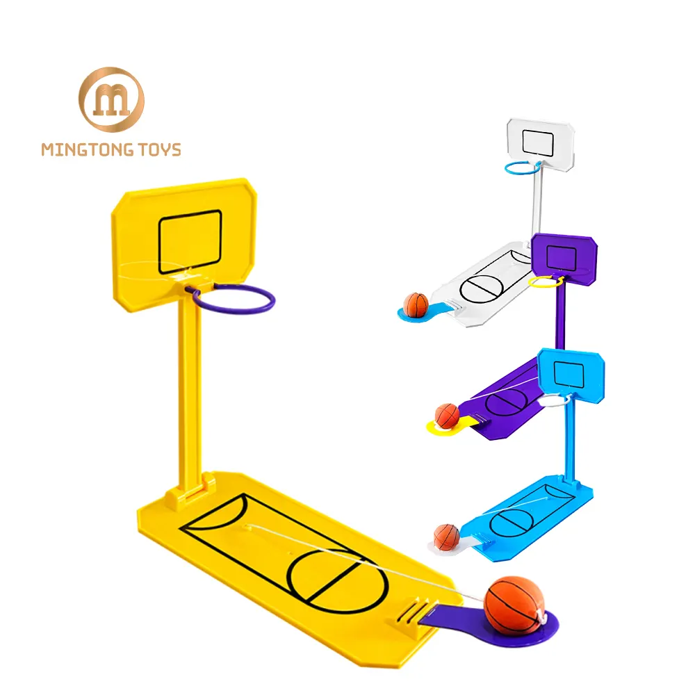 Giocattoli interattivi per interni portatili da tavolo Mini pieghevole da tiro catapulta gioco da tavolo da basket