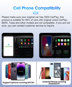 Adattatore automatico Wireless Carplay Android, convertitore Wireless cablato, Ios 10 e Android 10 + 2016 + Auto compatibili - Product Image 3