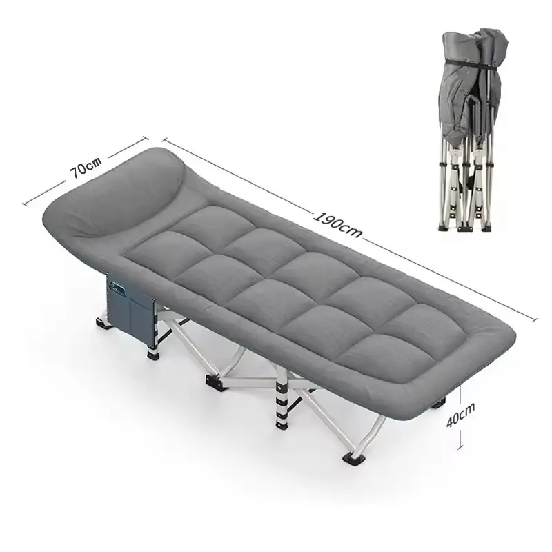 Oem Catre Cama Plegable Portátil Ligero Viaje al aire libre Jardín Tienda de campaña Cuna Cama plegable de lujo individual con bolsa de transporte