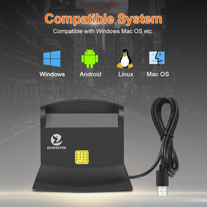 ZOWEETEK 4合1 USB 2.0芯片读卡器写入器SD TF MMC存储卡读卡器即插即用信用卡读卡器支付 - Product Image 3
