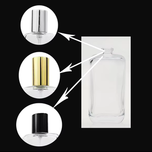 Chất lượng cao rõ ràng chai thủy tinh màu đen cho nước hoa 30ml <span class=keywords><strong>50ml</strong></span> 100ml bơm lại cổ điển tùy chỉnh thiết kế vuông chai nước hoa sang trọng - Product Image 2