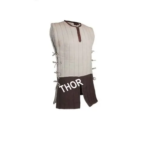 Trắng Áo Khoác Độn Armour Gambeson Áo Khoác Vest Dày Độn Tay Áo Ít Áo Khoác Áo Khoác aketon Armor Vải Cotton Ăn Mặc