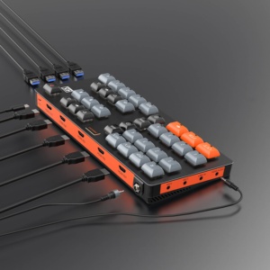 Live Streaming 4K Video <strong>Switcher</strong> Multi-view Wireless Video Transmitter <strong>Switcher</strong> HDMI 4K <strong>4</strong> Channels HDMI 4K IN/OUTsupport Audio