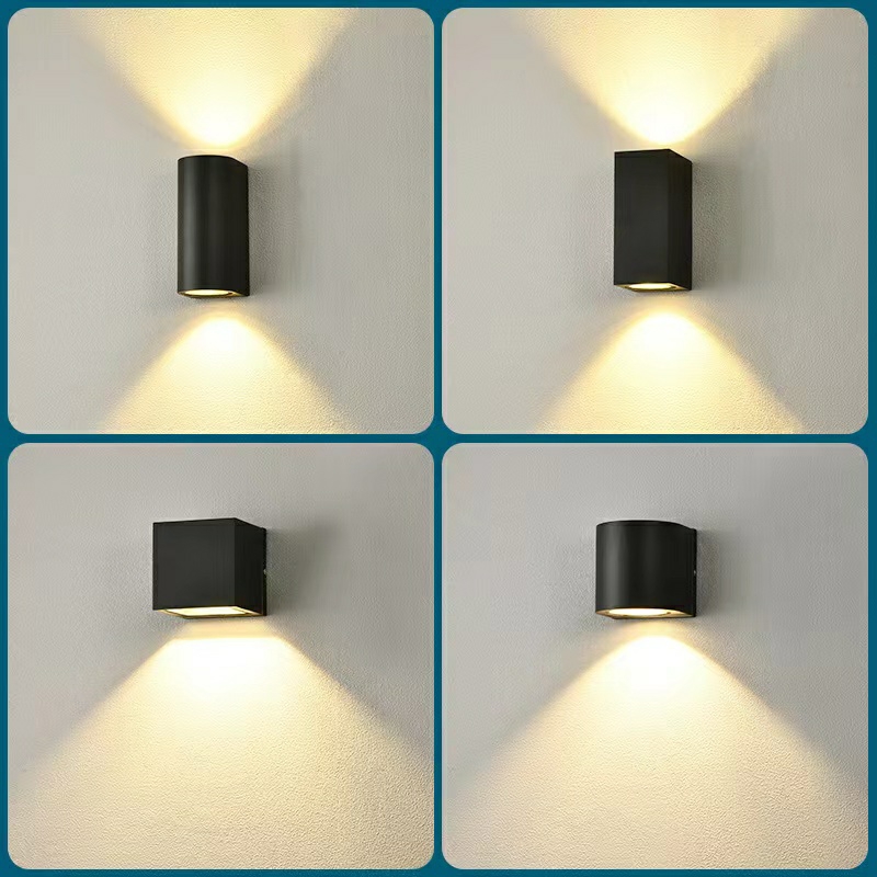 Lumière solaire extérieur applique jardin haut vers le bas étanche en aluminium lumière du soleil applique murale lampe solaire LED lumière extérieure