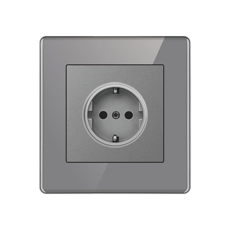 Enchufe europeo gris