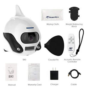 ROBOSEA BIKI 潜水无线遥控水下无人机与 4K 高清摄像头 WIFI 连接仿生设计鱼机器人宠物 - Product Image 6