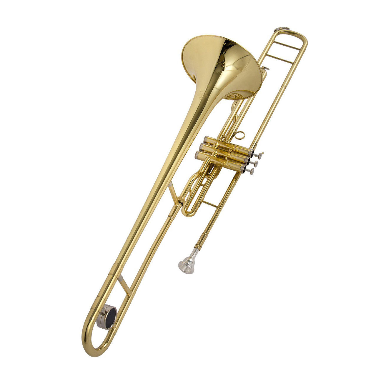Trombone 3 clés doré